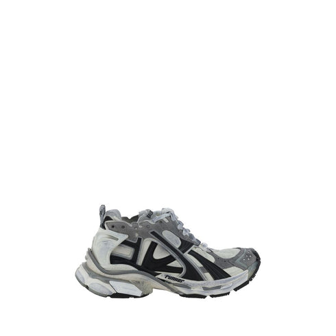 Balenciaga Runner Sneakers in Grey Suede & Mesh
